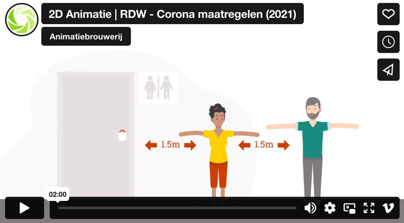 Animatie video rdw corona maatregelene