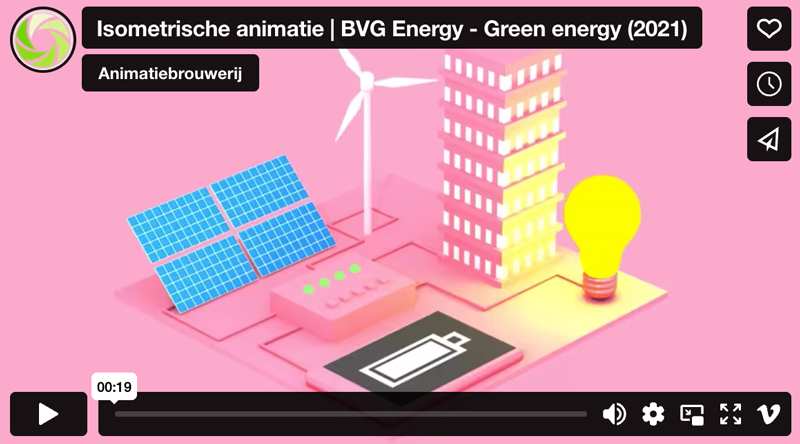 Isometrische animatie BVG Engergy green