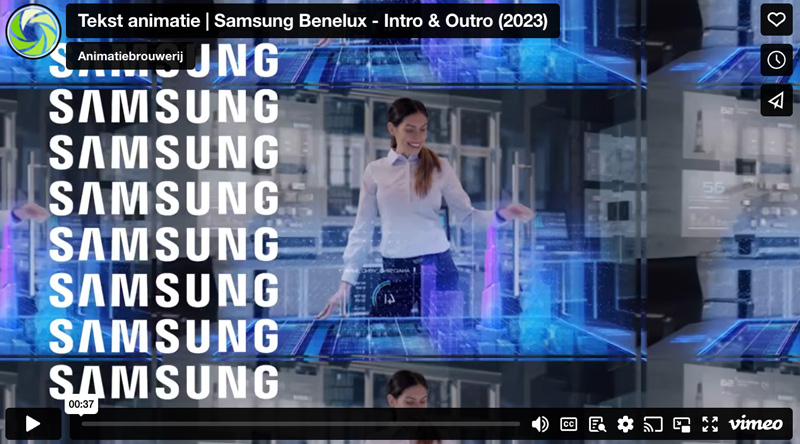 Tekst animatie samsung