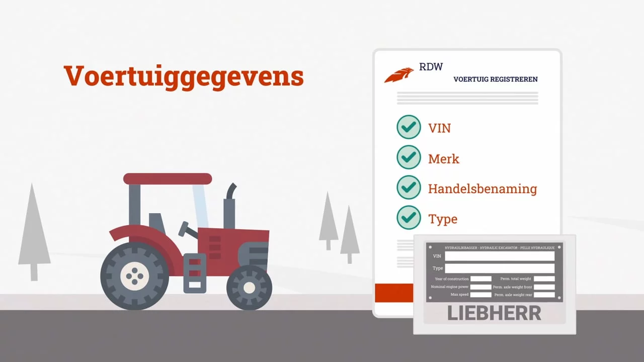 RDW – Registratie (land)bouwvoertuig door Animatiebrouwerij